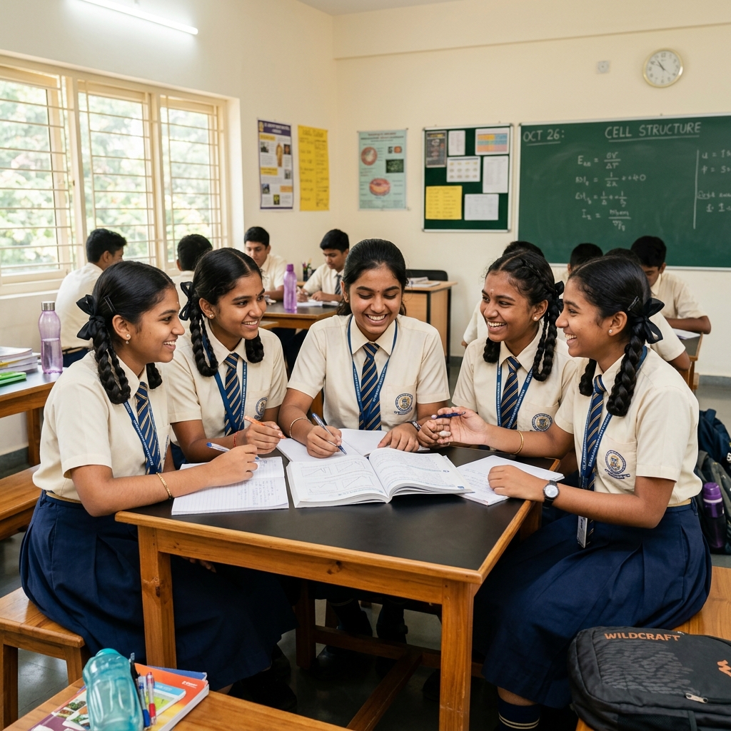 South Indian students in classroom